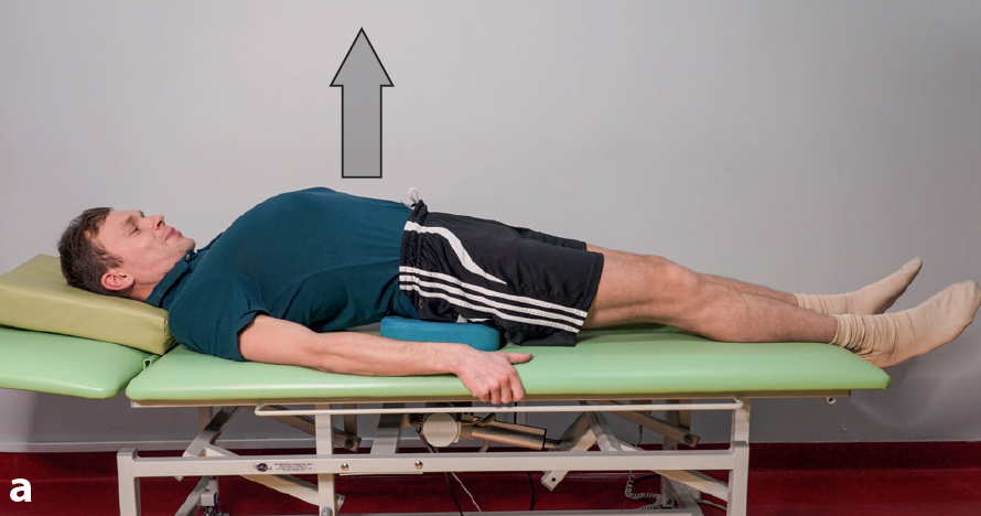 Inhibicja ortostatycznej synergii w pozycji leżenia na plecach poprzez falujące ruchy tułowia