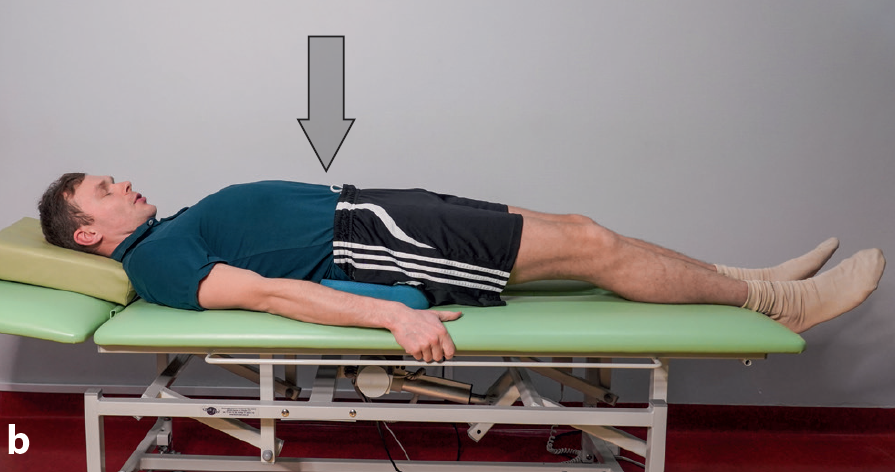 Inhibicja ortostatycznej synergii w pozycji leżenia na plecach poprzez falujące ruchy tułowia