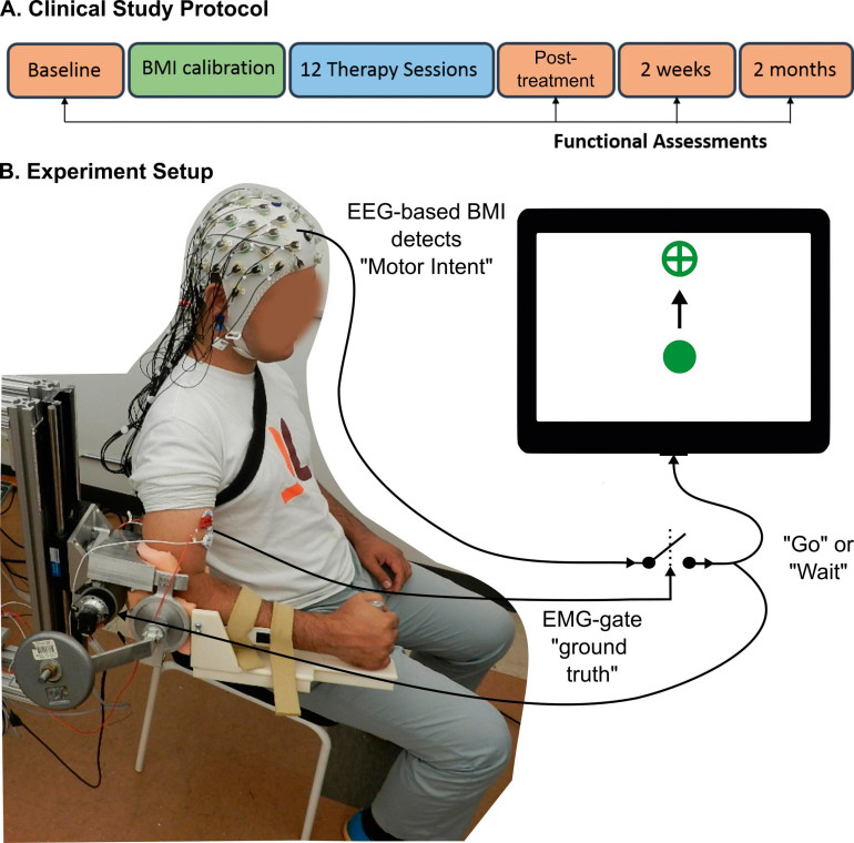 człowiek , elektrody monitorowanie, badanie kliniczne, egzoszkielet